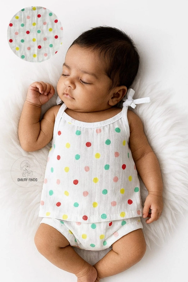 Smurf Finds Organic Cotton Unisex Muslin Jhabla's| 100% Cotton| Perferct for New Borns| White | SMJB5504 - 0-3 Month, White