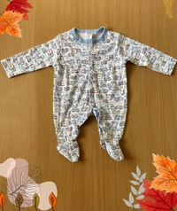 Smurf Finds Organic Cotton Unisex Rompers| 100% Cotton| Perferct for Babies|Safe Prints|Half  White|SMLR5804 - 9-12 Month, Half White