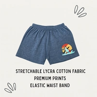 Smurf Finds Organic Cotton Unisex Shorts( Pack of 1pc)| 100% Cotton| Perferct for Babies|Safe Prints| Blue | SMST3504 - 9-12 Month, Blue