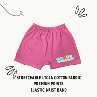 Smurf Finds Organic Cotton Unisex Shorts( Pack of 1pc)| 100% Cotton| Perferct for Babies|Safe Prints| Pink | SMST3501 - 9-12 Month, Pink