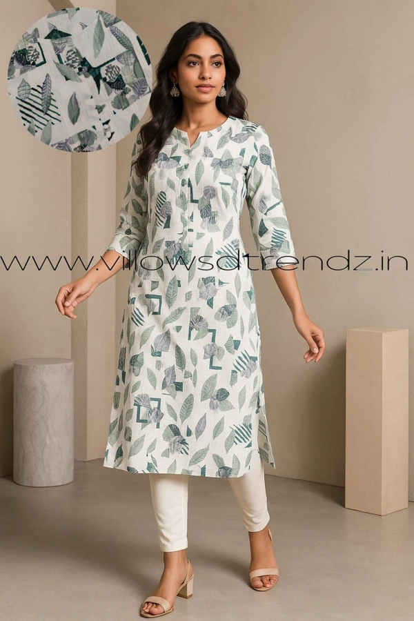 Twill Blue Popcorn Kurti POP21007 - Ash With Grey, S