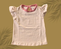 Smurf Finds Premium Cotton Printed Organic Cotton TShirt for Girls| 100% Cotton| Back Buttons|  Pink | SMTE7306 - 0-6 Month, Pink