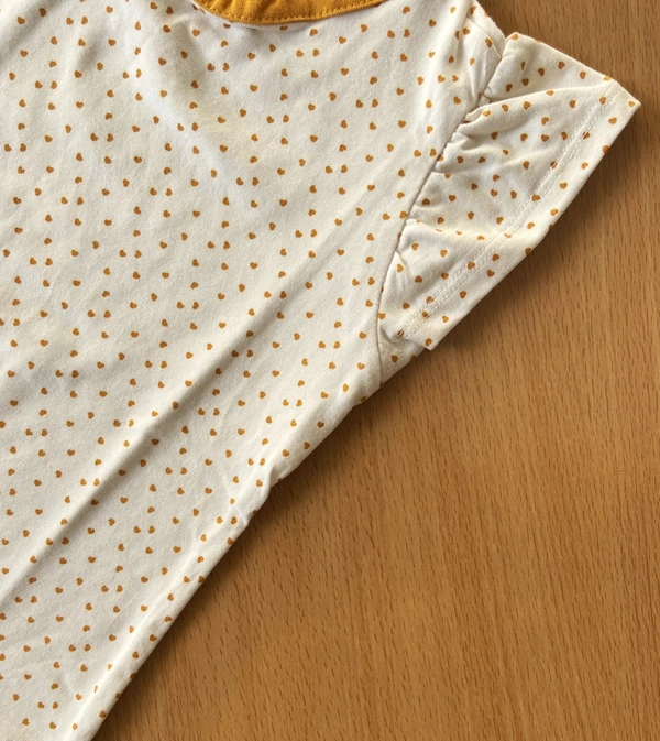 Smurf Finds Premium Cotton Printed Organic Cotton TShirt for Girls| 100% Cotton| Back Buttons|  White | SMTE7304 - 2-4 Month, White