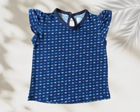 Smurf Finds Premium Cotton Printed Organic Cotton TShirt for Girls| 100% Cotton| Back Buttons| Blue | SMTE73010 - 1-2 Yr, Blue