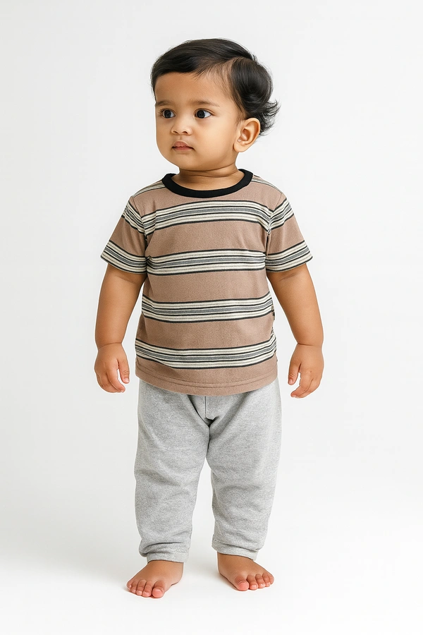 Smurf Finds Premium Cotton Printed Organic Cotton Unisex TShirt| 100% Cotton| Light Brown | T6507 - 10 Year, Light Brown, 1