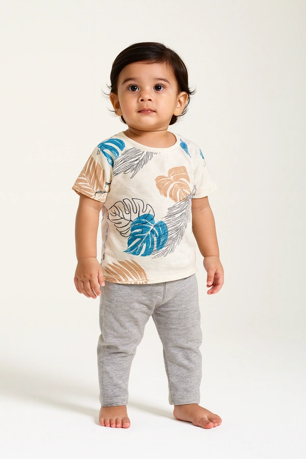 Smurf Finds Premium Cotton Printed Organic Cotton Unisex TShirt| 100% Cotton| Half White | T65020 - 4 Year, Half White, 1