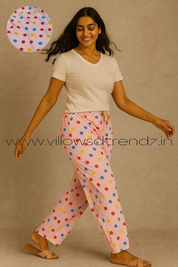 Smurf Finds Pyjama Full Pant | Cotton | Pink | PY9030 - L, Pink
