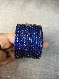Ruthvi's Etnics Rain Drop Bangles RDB9004 - 2.2, Pepsi Blue