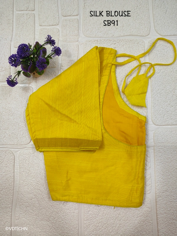 Ruthvi Ethnics SilK Blouse SB91 - Yellow, FS