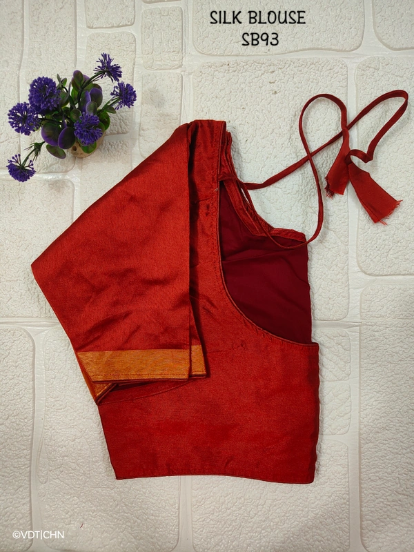 Ruthvi Ethnics SilK Blouse SB93 - Red, FS