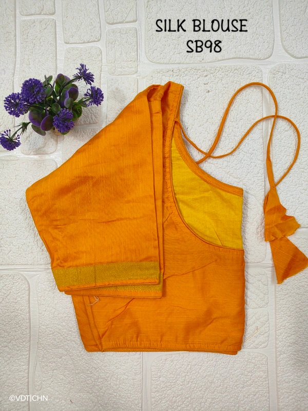 Ruthvi Ethnics SilK Blouse SB98 - Yellow, FS
