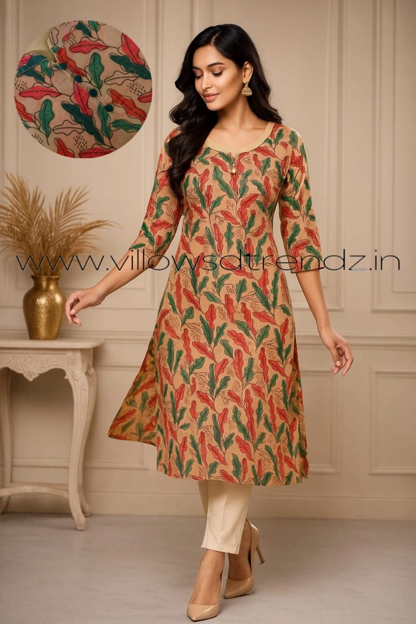 Twill Blue Tissue Silk Kurti with attractive Neck Pattern| TK25501 - 2XL, Multi colour