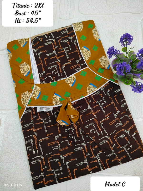 VDT Titanic  gown maxi NT10011 - XXL, Brown