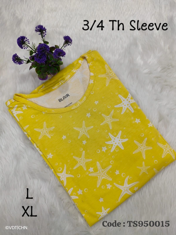 Ruthvi Ethnics T-Shirt TS950015 - L, Yellow