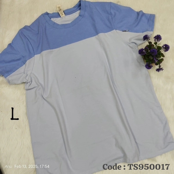 Ruthvi Ethnics T-Shirt TS950017 - L, Light Blue