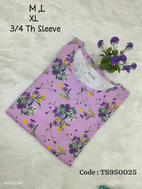 Ruthvi Ethnics T-Shirt TS950026 - XL, Lavender