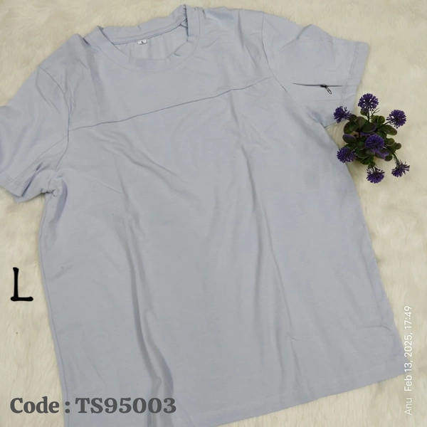 Ruthvi Ethnics T-Shirt TS95003 - L, Light Blue