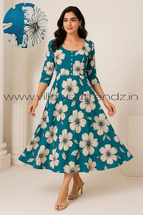 Twill Blue Umbrella Rayon Kurti | Sky Blue| UM315001 - 2XL, Sky blue