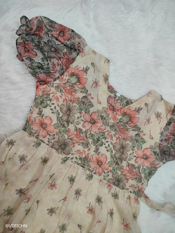 Ruthvi Ethnics Western Gown cum Maxi WF29001 - M, Half Sandle With Florel