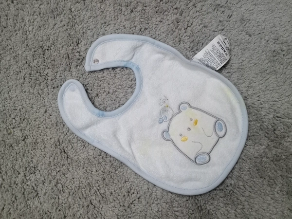 Pusblu White Panda Baby Bib - White, Free