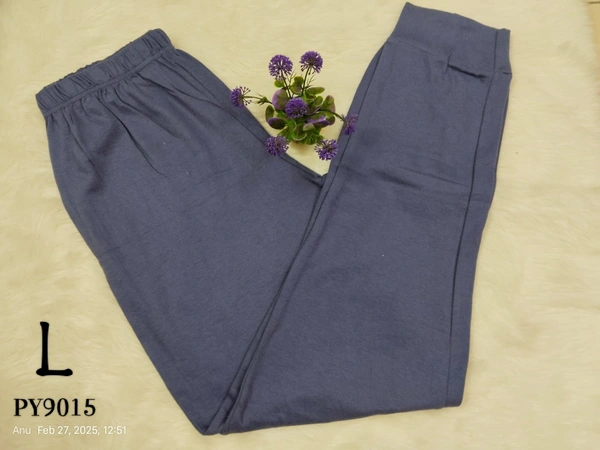 Villows Women's Full Length Pajama Pant PY9015 - L, Dark Blue