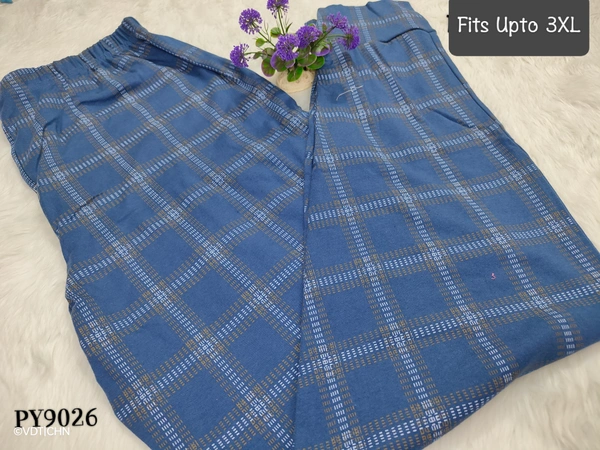 Villows Women's Full Length Pajama Pant PY9026 - 3XL, Blue