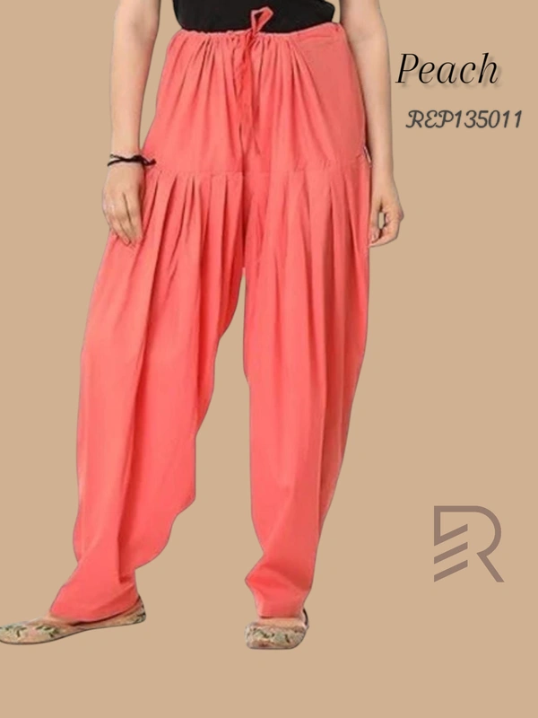 Ruthvi Ethnics Women's Jaipur Cotton Patiyala(Free Size)  REP135011 - Peach, One Size