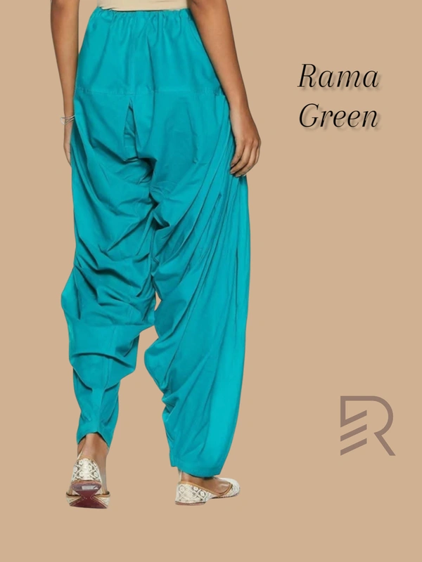 Ruthvi Ethnics Women's Jaipur Cotton Patiyala(Free Size)  REP135014 - Rama Green, One Size