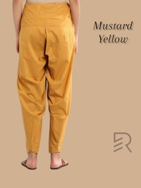 Ruthvi Ethnics Women's Jaipur Cotton Patiyala(Free Size)  REP135015 - Mustered Yellow, One Size