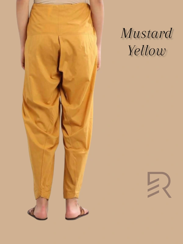 Ruthvi Ethnics Women's Jaipur Cotton Patiyala(Free Size)  REP135015 - Mustered Yellow, One Size
