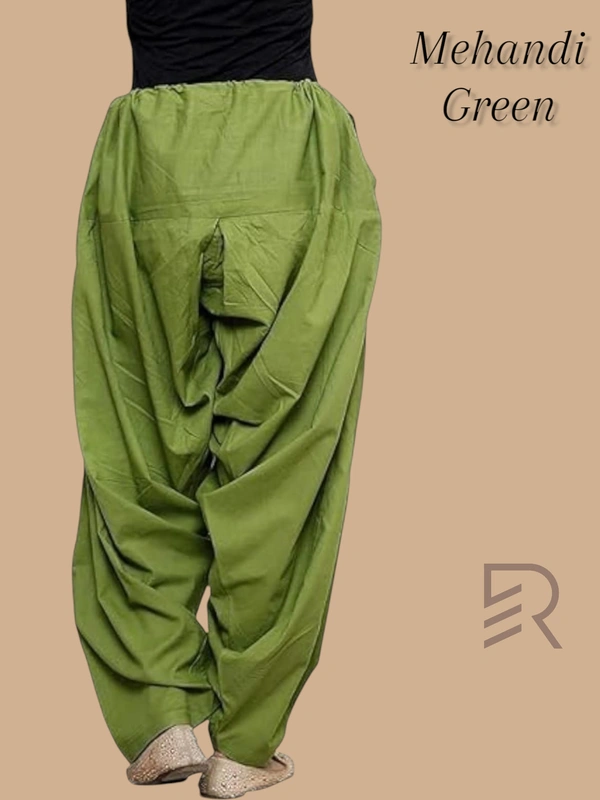Ruthvi Ethnics Women's Jaipur Cotton Patiyala(Free Size)  REP135018 - Mehandi Green, One Size