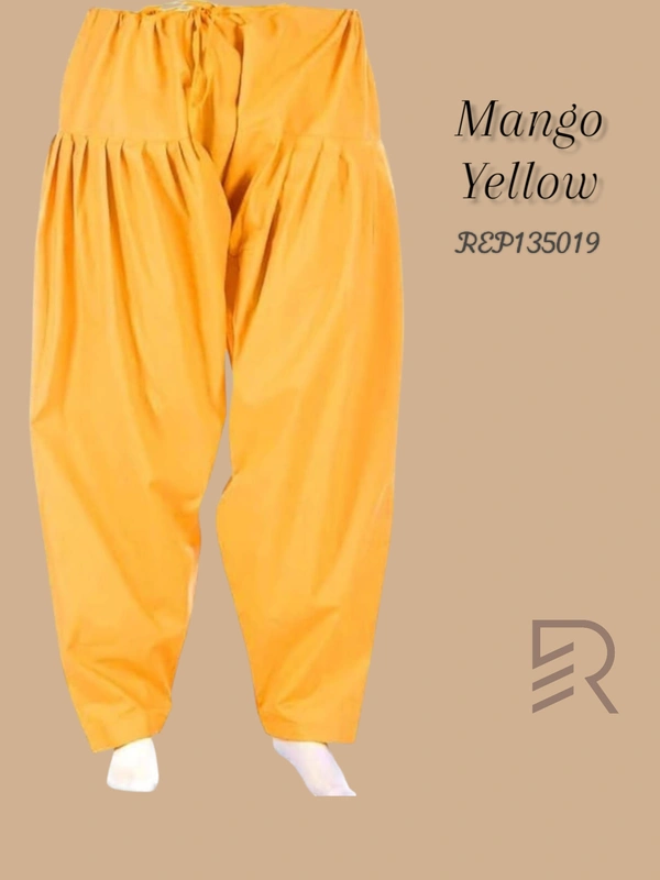 Ruthvi Ethnics Women's Jaipur Cotton Patiyala(Free Size)  REP135019 - Mango Yellow, One Size