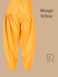 Ruthvi Ethnics Women's Jaipur Cotton Patiyala(Free Size)  REP135019 - Mango Yellow, One Size