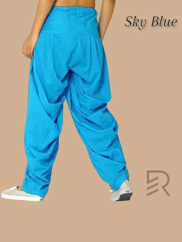 Ruthvi Ethnics Women's  Jaipur Cotton Patiyala(Free Size)  REP13502 - Sky Blue, One Size