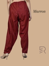 Ruthvi Ethnics Women's Jaipur Cotton Patiyala(Free Size)  REP135020 - Maroon, One Size