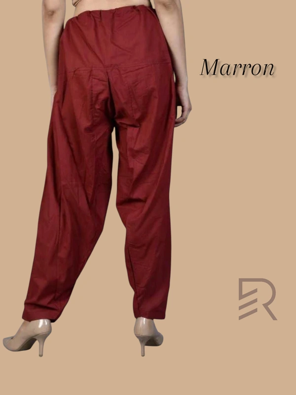 Ruthvi Ethnics Women's Jaipur Cotton Patiyala(Free Size)  REP135020 - Maroon, One Size