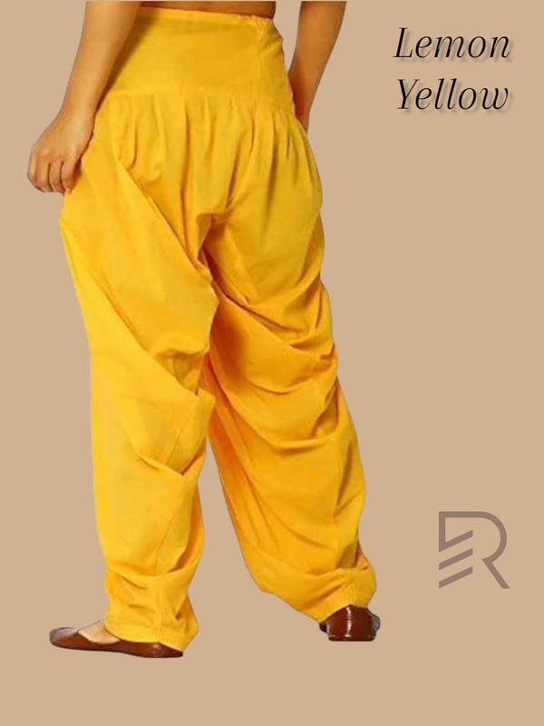 Ruthvi Ethnics Women's Jaipur Cotton Patiyala(Free Size)  REP13504 - Lemon Yellow, One Size