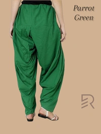 Ruthvi Ethnics Women's Jaipur Cotton Patiyala(Free Size)  REP13505 - Parrot Green, One Size
