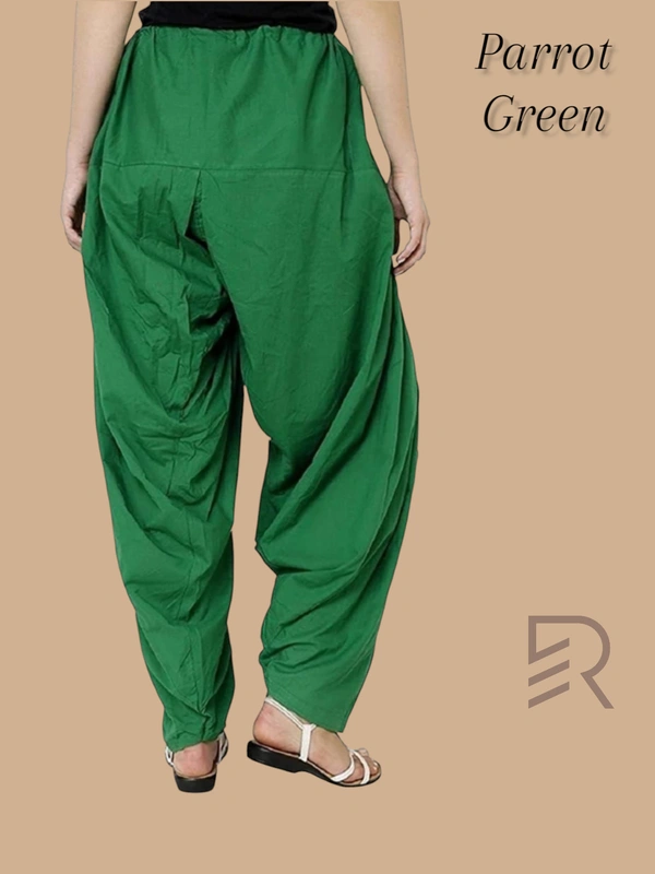 Ruthvi Ethnics Women's Jaipur Cotton Patiyala(Free Size)  REP13505 - Parrot Green, One Size