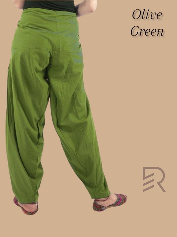 Ruthvi Ethnics Women's Jaipur Cotton Patiyala(Free Size)  REP13506 - Olive Green, One Size