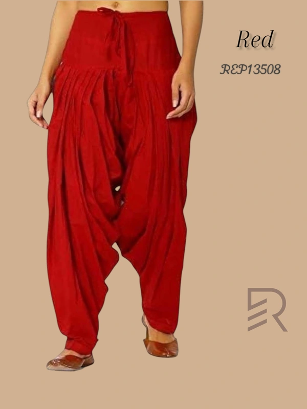 Ruthvi Ethnics Women's Jaipur Cotton Patiyala(Free Size)  REP13508 - Red, One Size