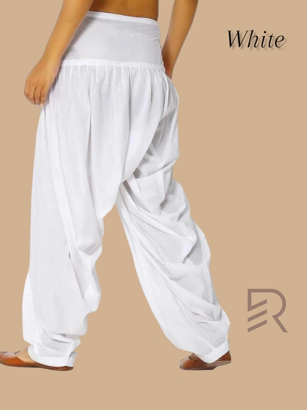 Ruthvi Ethnics Women's Jaipur Cotton Patiyala(Free Size)  REP13509 - White, One Size