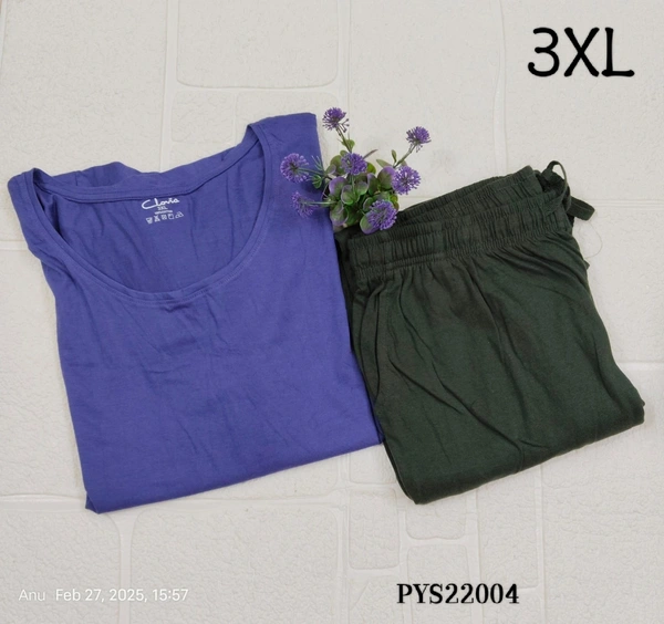 Ruthvi Ethnics Women's Pyjama Set PYS22004 - 3xl, Blue