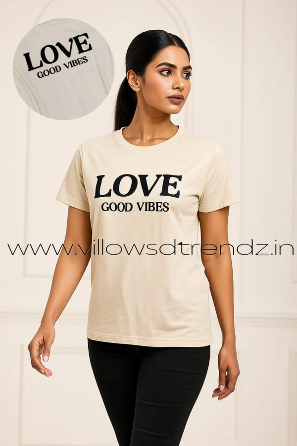 Ruthvi Ethnics Women's T-shirt|100% Cotton| Half White | TS80007 - XL, Half White