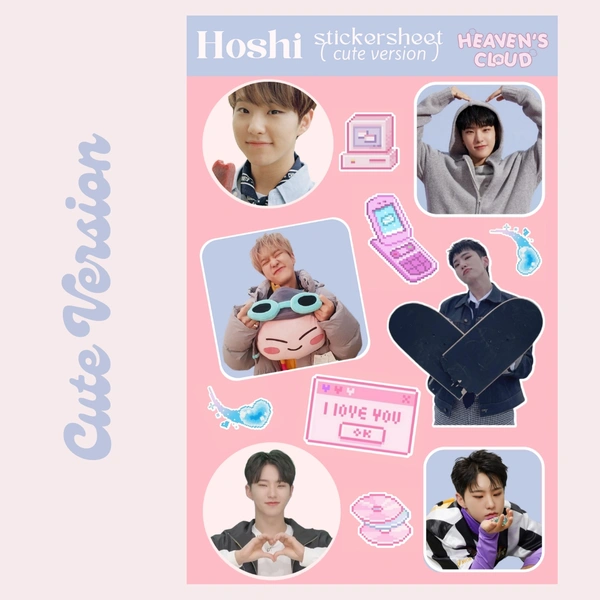 HOSHI DAY Stickersheet - Cute Ver. - 9.6 × 14.7 cm