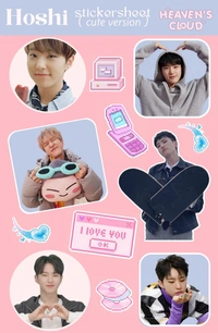 HOSHI DAY Stickersheet - Cute Ver. - 9.6 × 14.7 cm