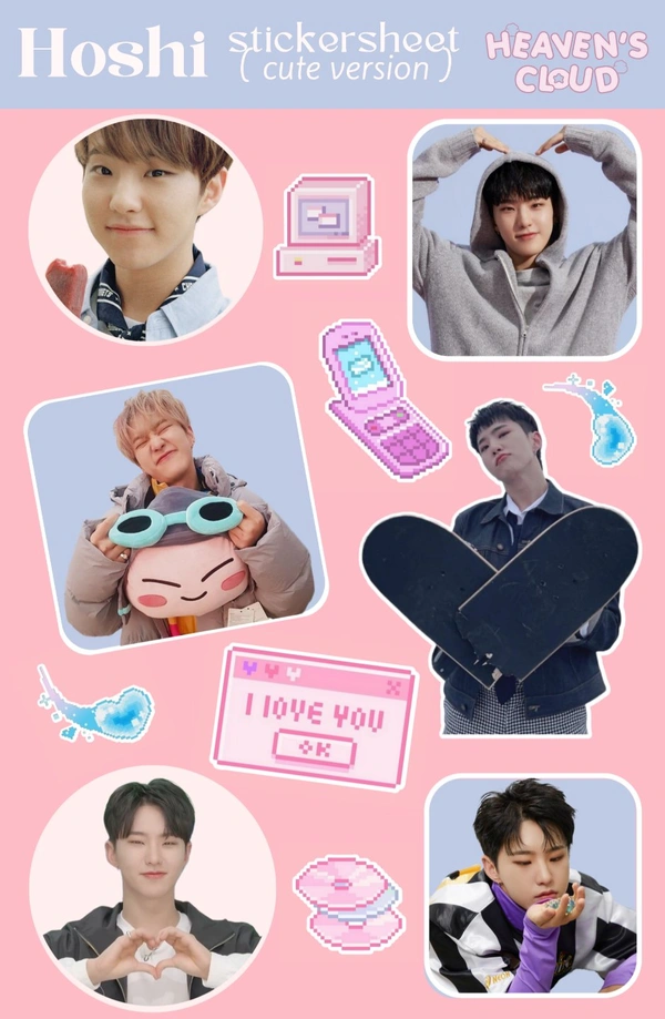 HOSHI DAY Stickersheet - Cute Ver. - 9.6 × 14.7 cm