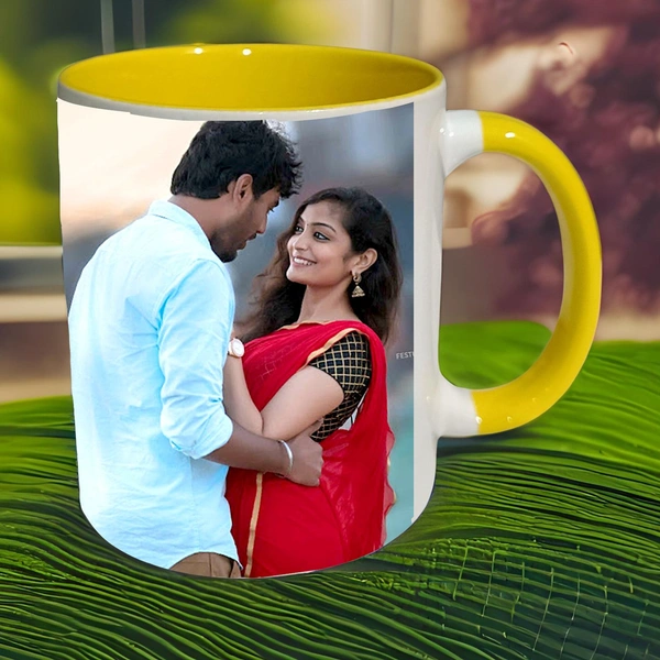 Yellow Handle Mug