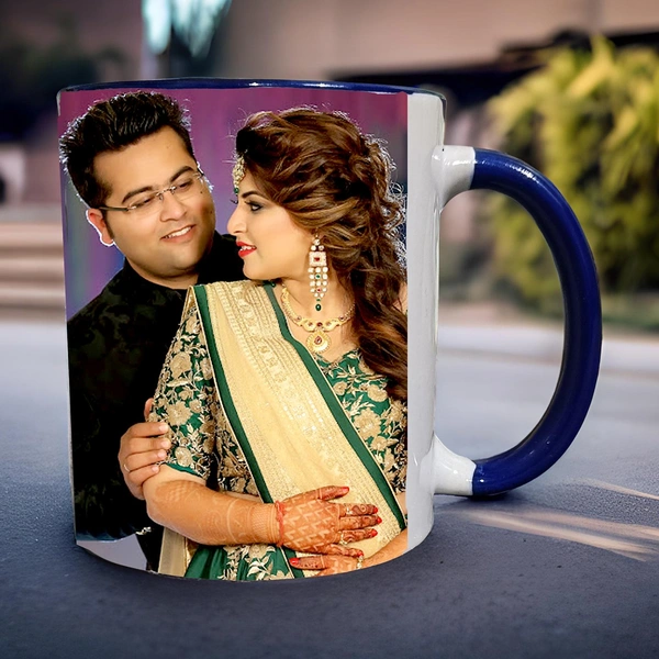 Blue Handle Mug