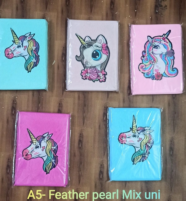 Fur Unicorn Notebook With Pearl A5